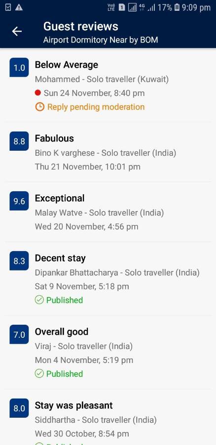 Hostel Hygeinic Airport Dormitory Near By Bom Mumbai
